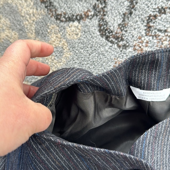 Vintage Gilmor Pinstripe Skirt Suit Set Gray 16 - Picture 12 of 15